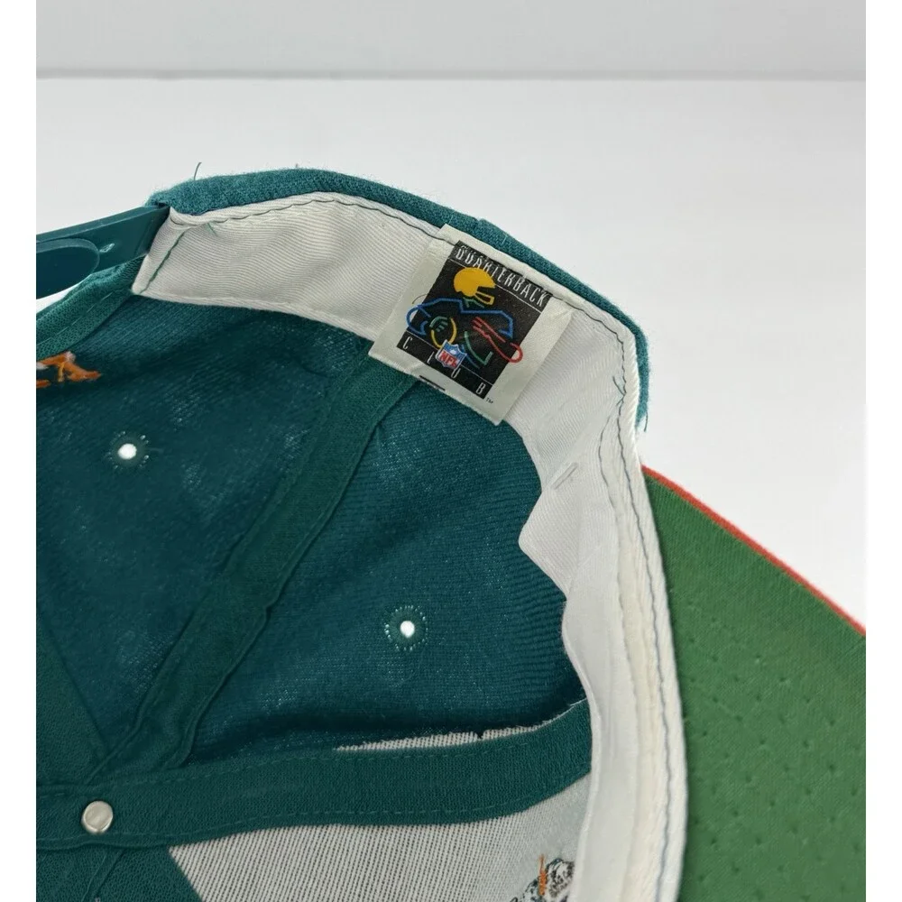 Vintage 90s DAN MARINO Miami Dolphins Snapback Hat Football Teal Team NFL Rare!